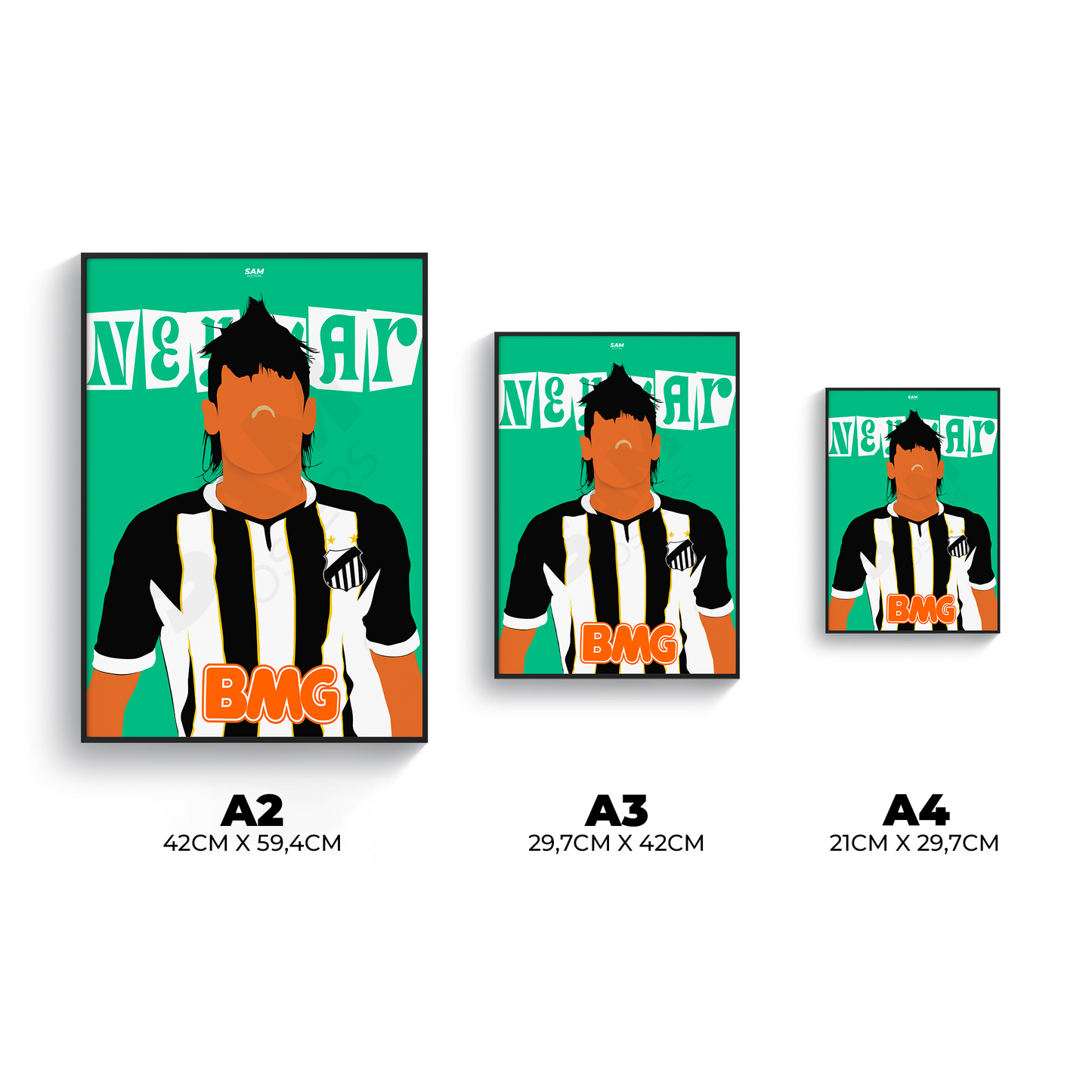 Neymar JR Santos Poster