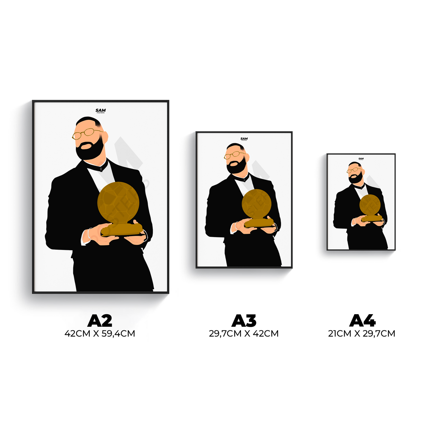 Karim Benzema Golden Ball Poster