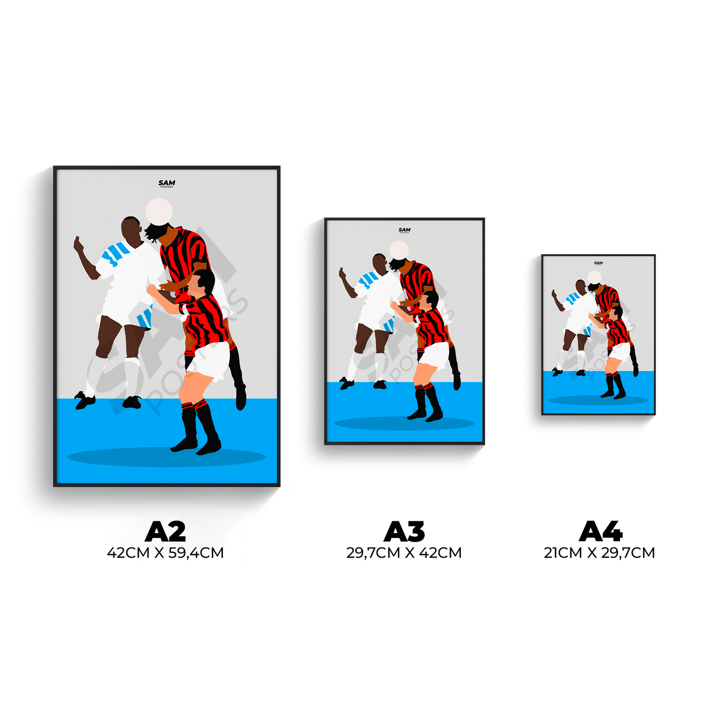 Basile Boli OM 1993 Poster