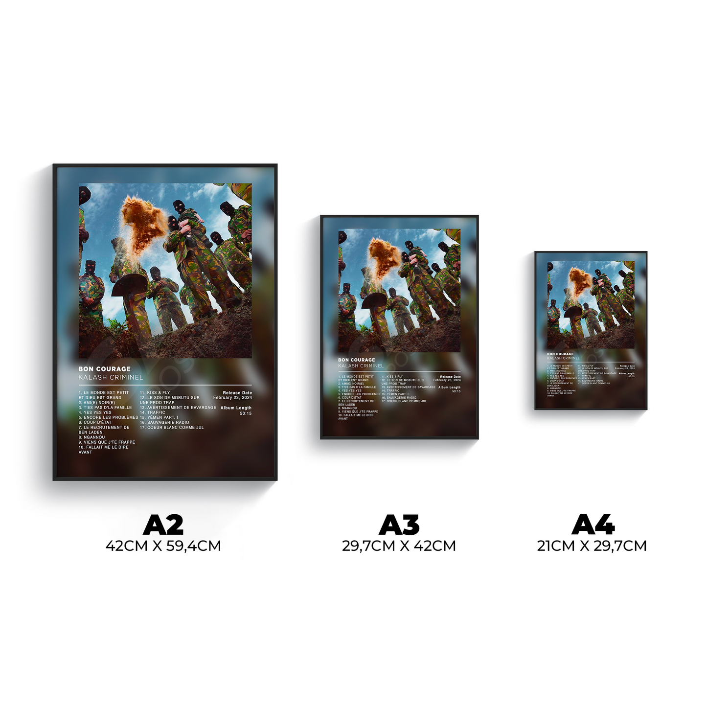 BON COURAGE Kalash Criminel Poster