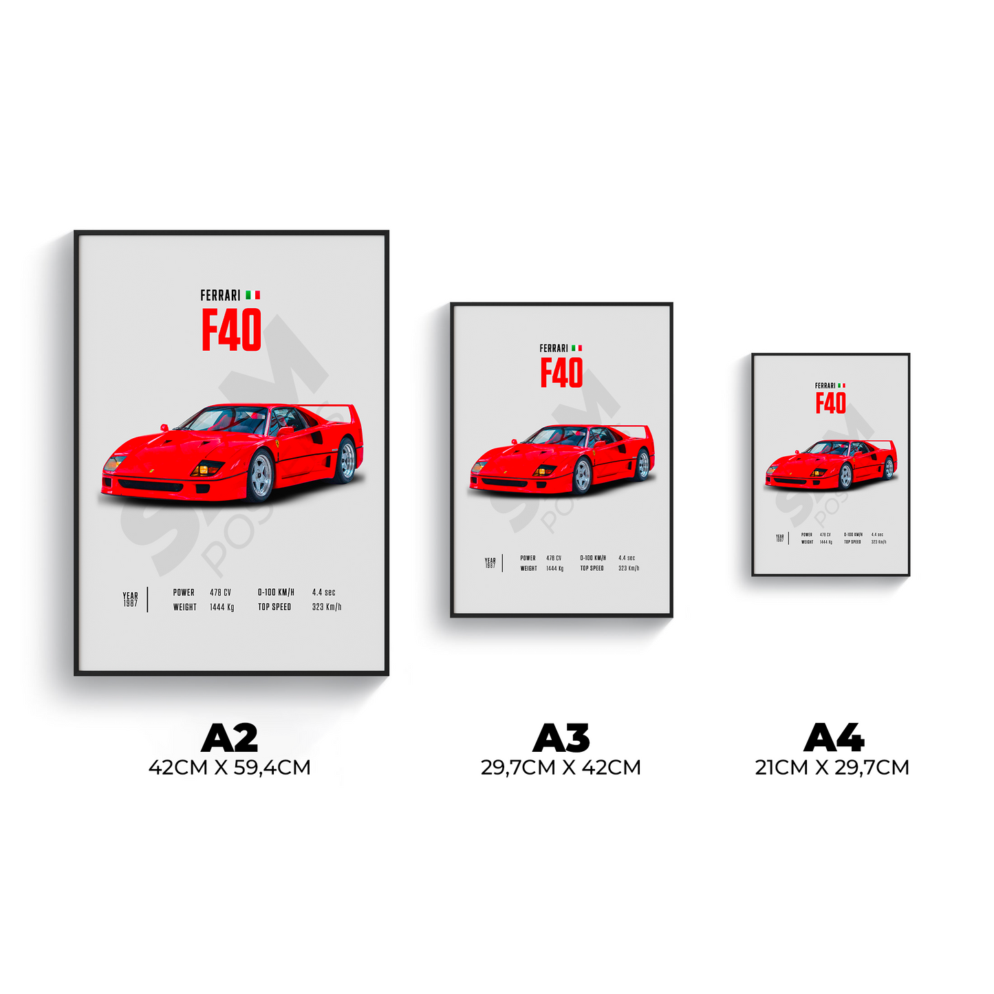 Ferrari F40 Poster