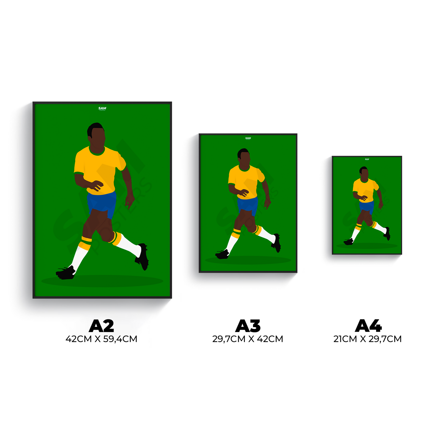 Pelé Brésil Poster