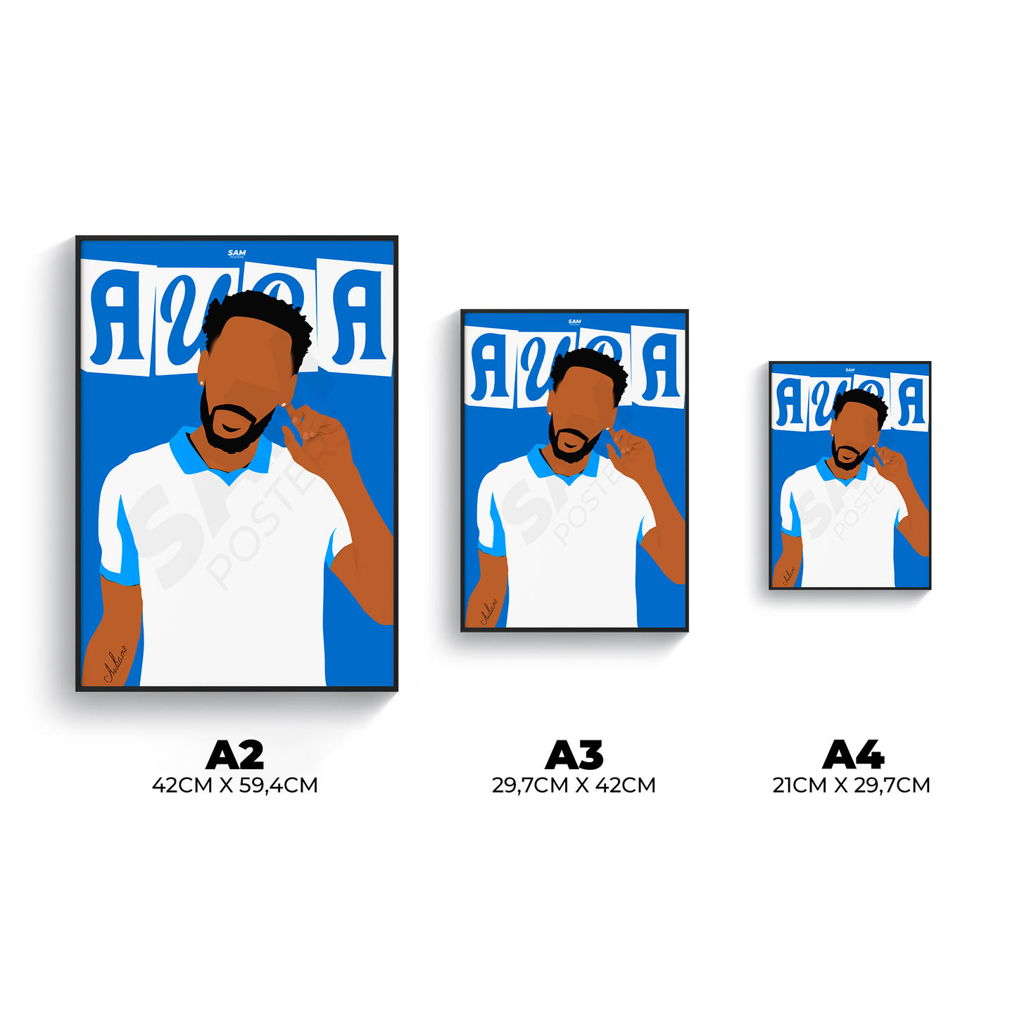 Pierre-Emerick Aubameyang Olympique de Marseille Poster