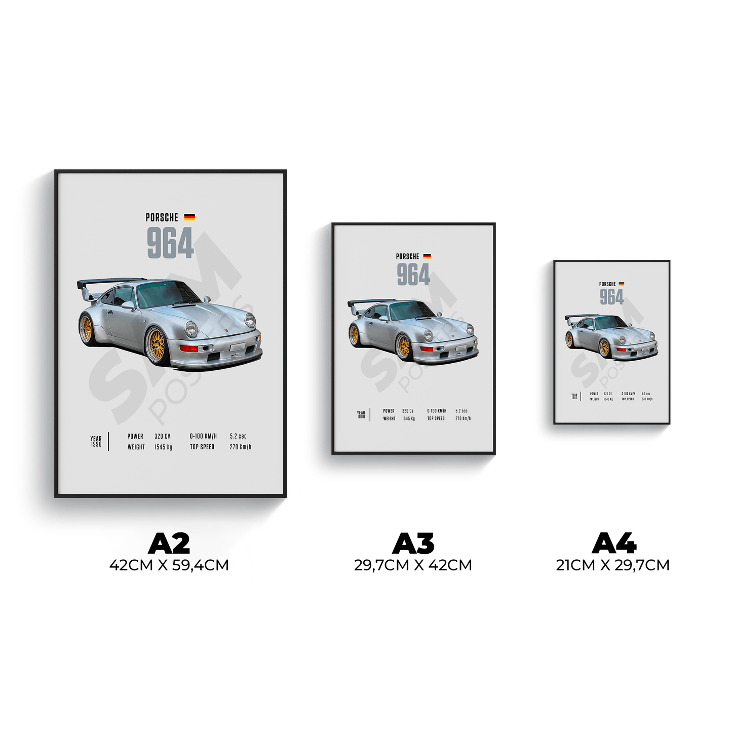 Porsche 964 Poster