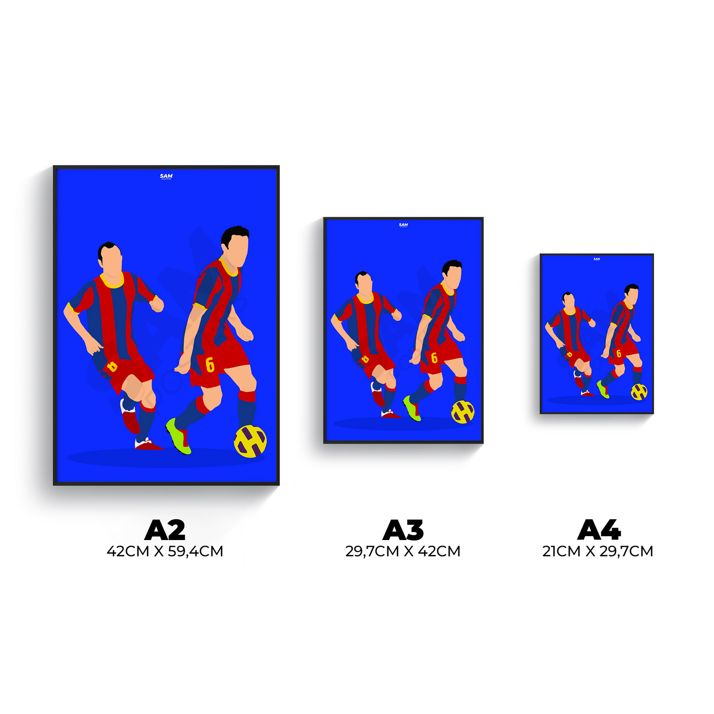 Xavi Hernandez, Andres Iniesta FC Barcelona Poster