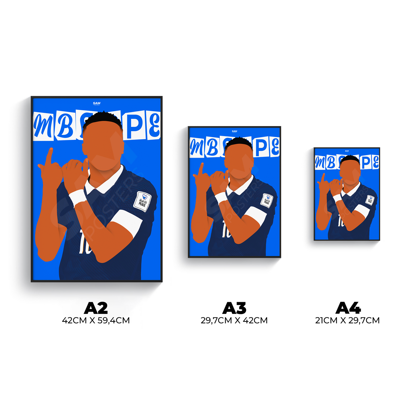 Kylian Mbappe Equipe de France Poster
