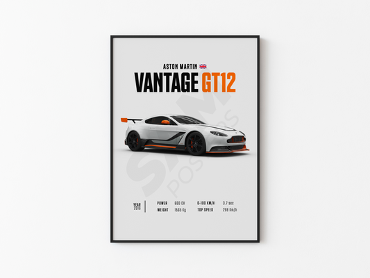 Aston Martin Vantage GT12 Poster
