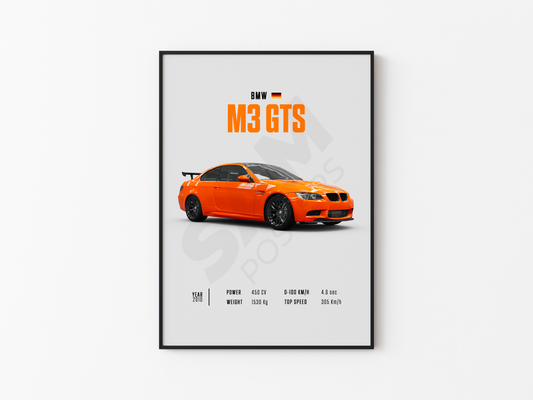 BMW M3 GTS Poster