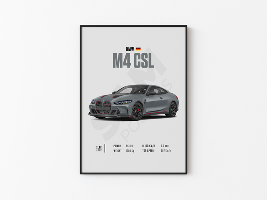 BMW M4 CSL Poster