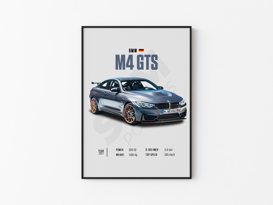 BMW M4 GTS Poster