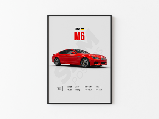 BMW M6 Poster