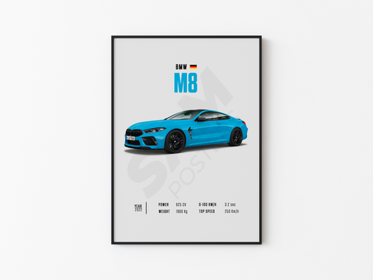 BMW M8 Poster