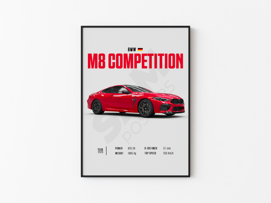 BMW M8 Competition Poster