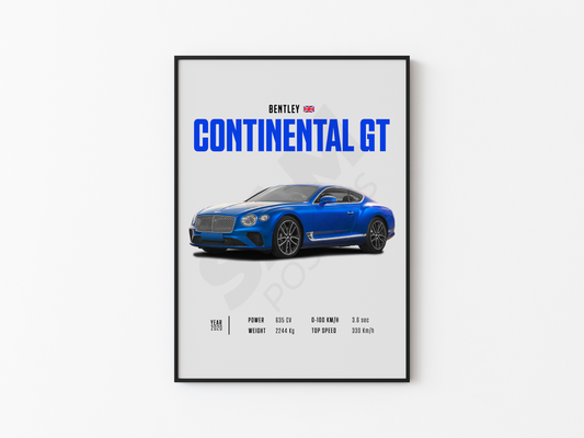 Bentley Continental GT Poster