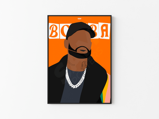 Booba Minimaliste Poster