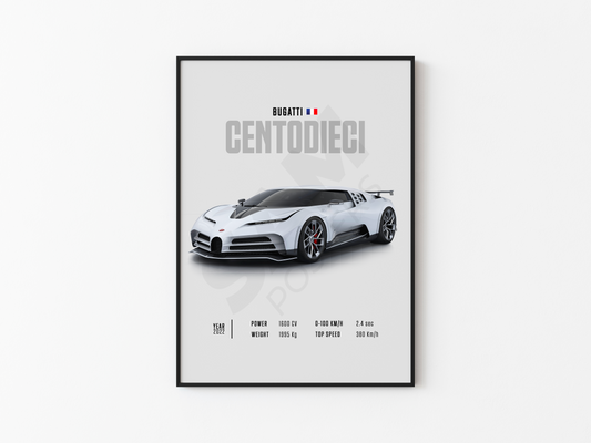 Bugatti Centodieci Poster