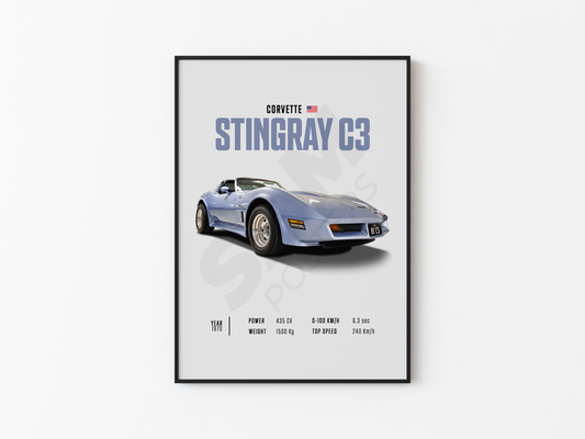 Chevrolet Stingray C3 Poster