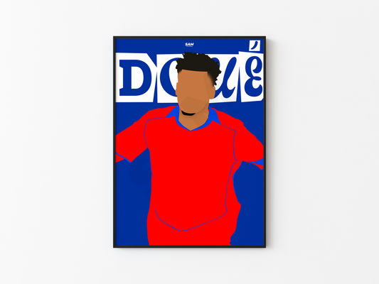 Désiré Doué PSG Poster