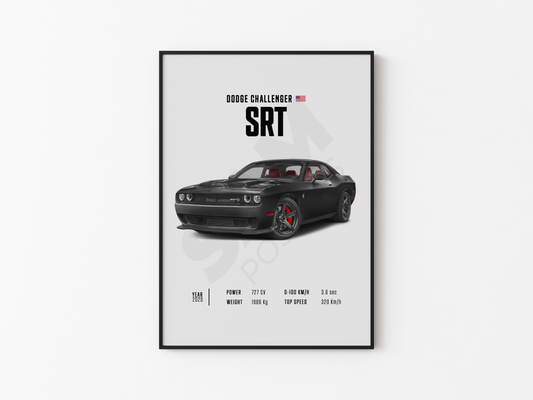 Dodge Challenger SRT Poster