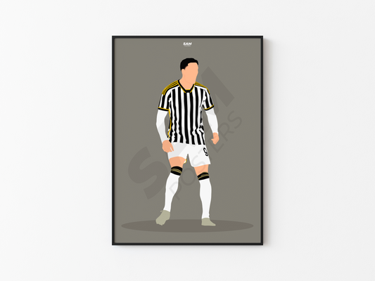 Dusan Vlahovic Juventus Poster