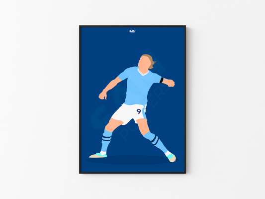 Erling Haaland Manchester City Poster