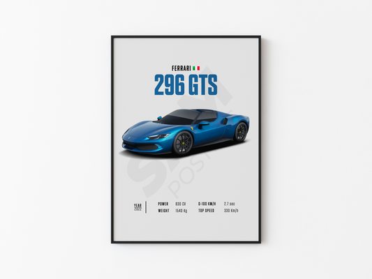 Ferrari 296 GTS Poster