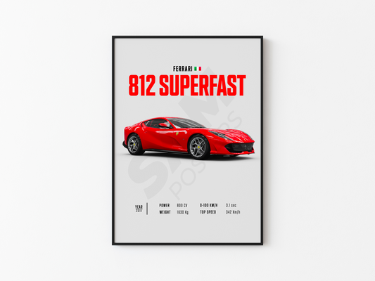 Ferrari 812 Superfast Poster