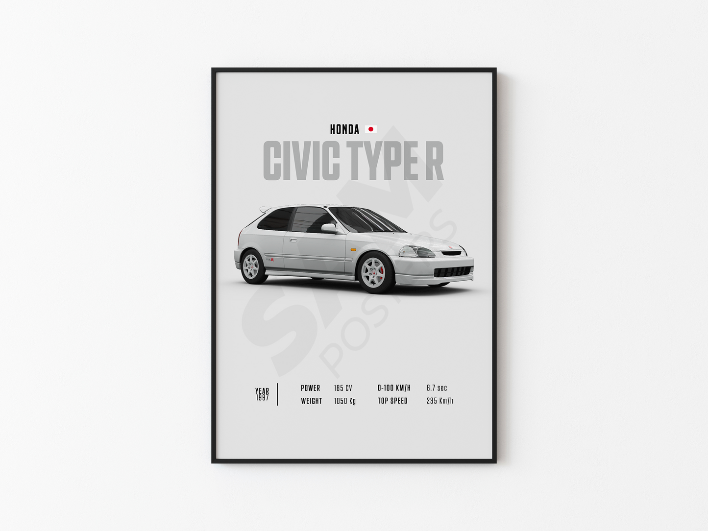Honda Civic Type R 1997 Poster