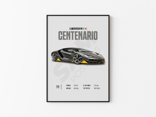 Lamborghini Centenario Poster