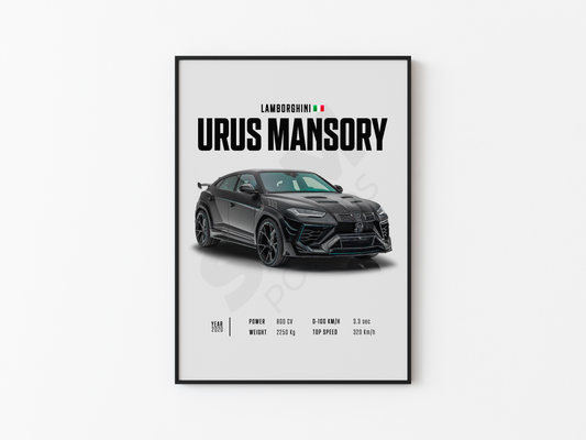 Lamborghini Urus Mansory Poster