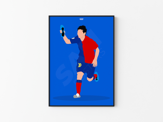 Lionel Messi Celebration 2009 Poster