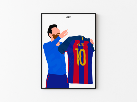 Lionel Messi Celebration 2017 Poster