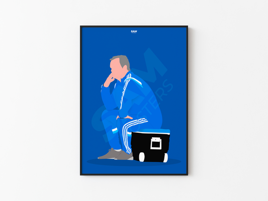 Marcelo Bielsa Olympique de Marseille Poster