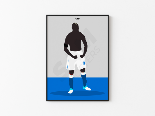 Mario Balotelli Euro 2012 Poster