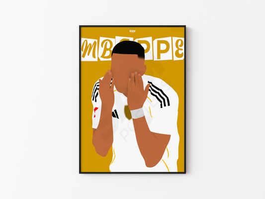 Kylian Mbappe Real Madrid Poster