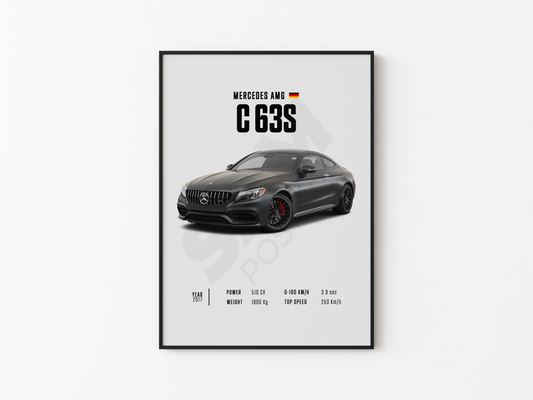 Mercedes AMG C63S Poster
