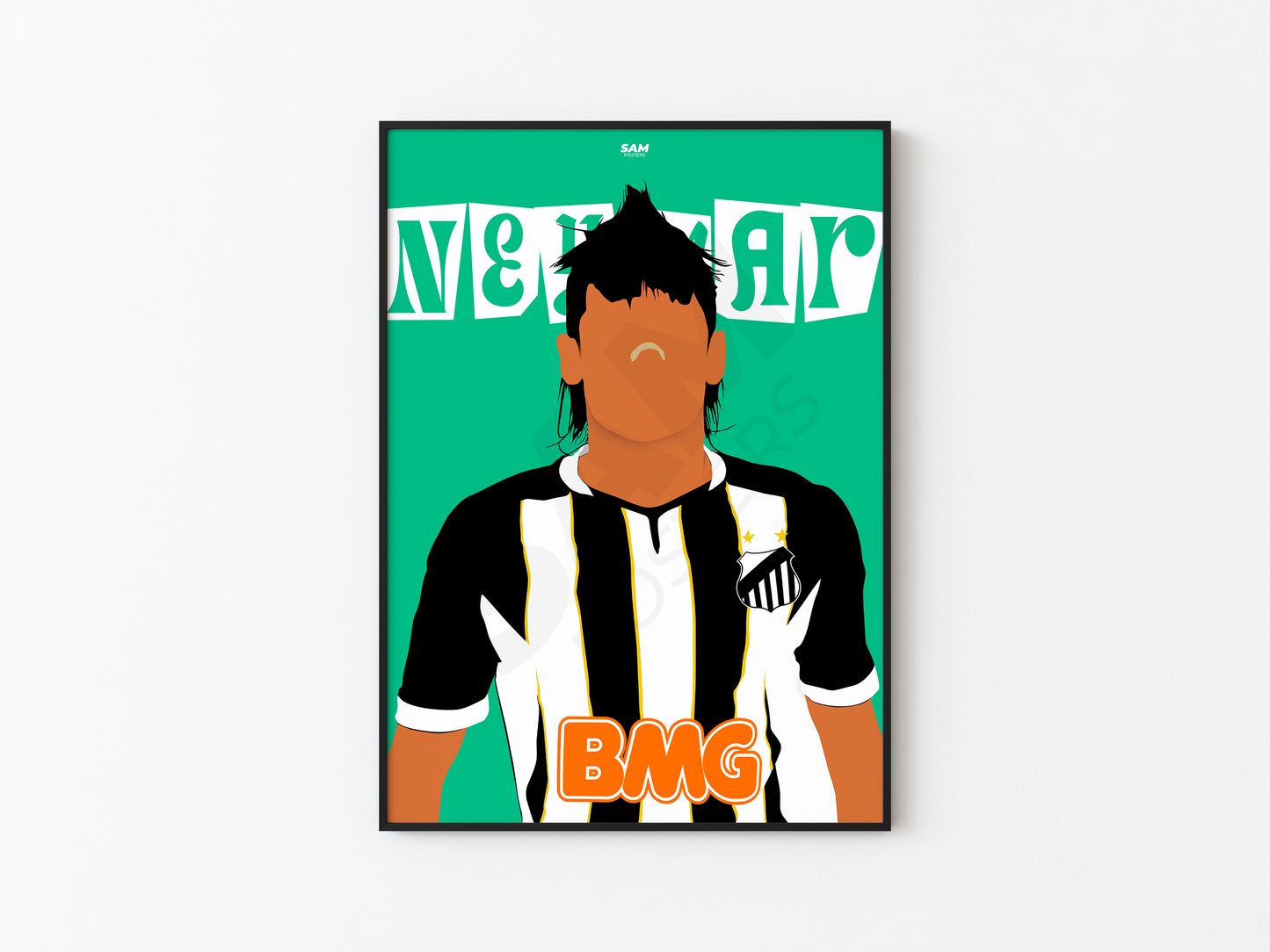 Neymar JR Santos Poster