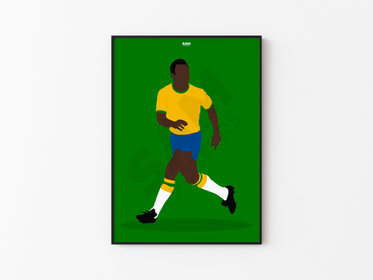 Pelé Brésil Poster