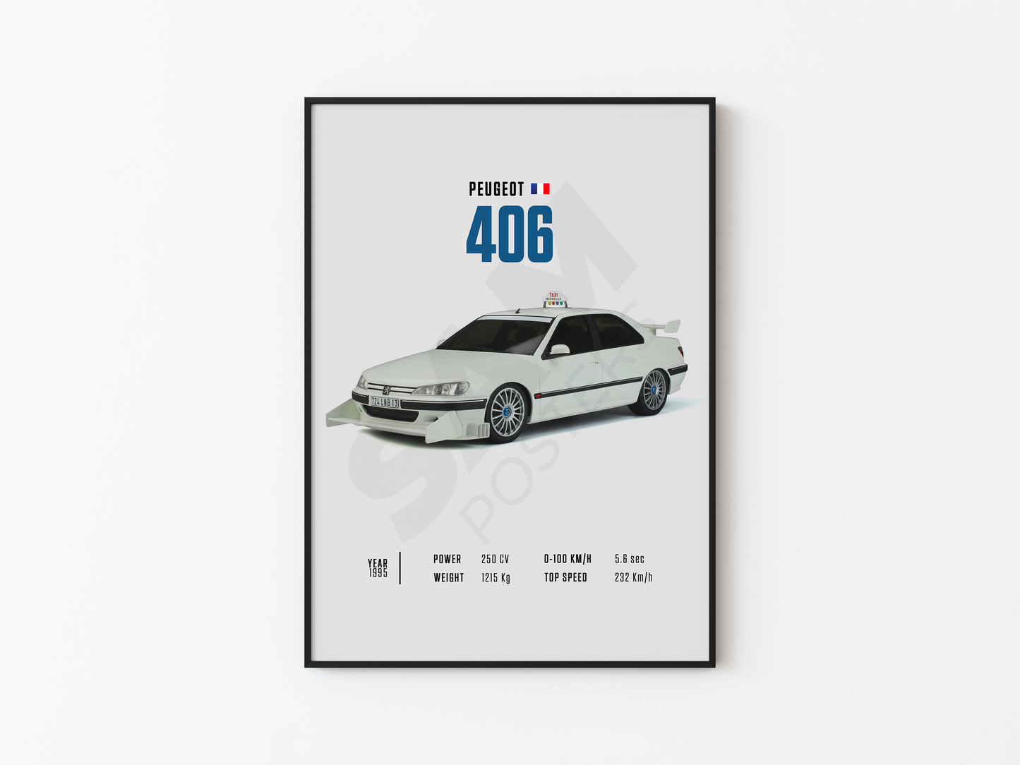 Peugeot 406 Taxi Poster