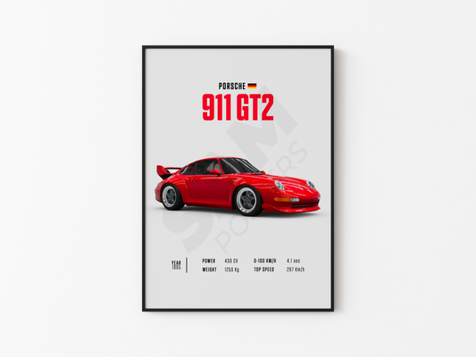 Porsche 911 GT2 Poster