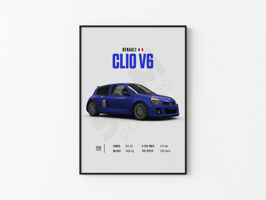 Renault Clio V6 Poster