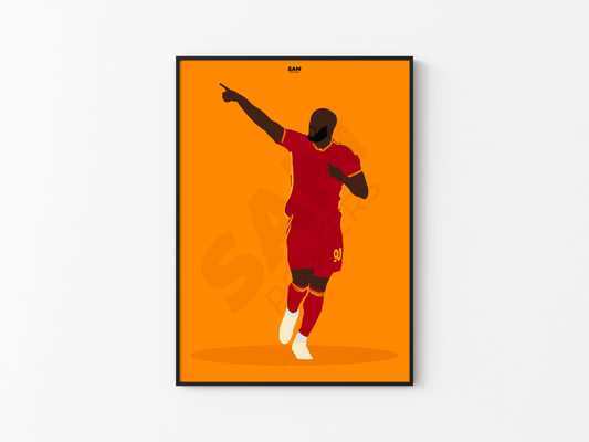 Romelu Lukaku AS Roma Poster
