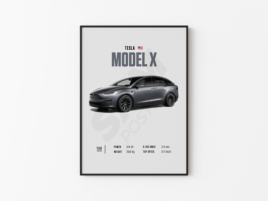 Tesla Model X Poster