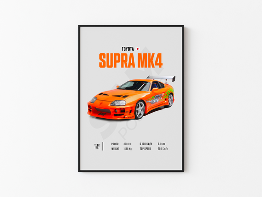 Toyota Supra MK4 Poster