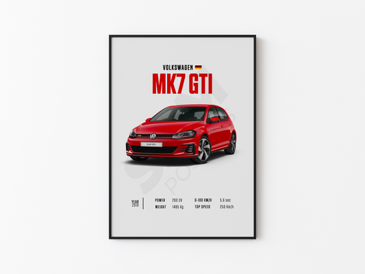 Volkswagen MK7 GTI Poster