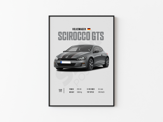 Volkswagen Scirocco GTS Poster